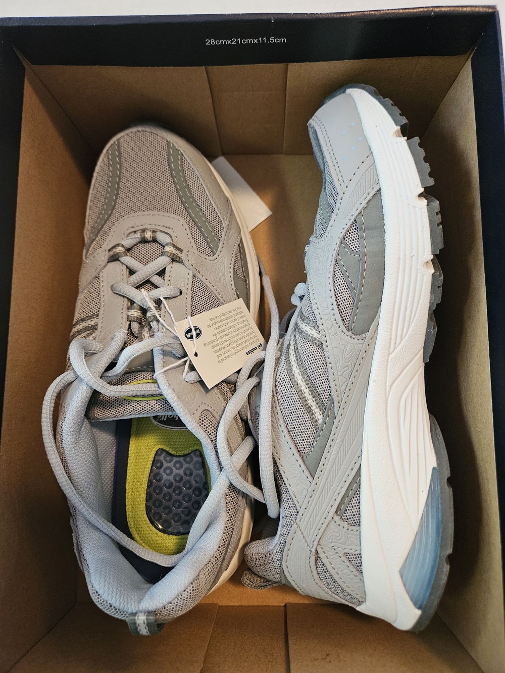 Dr. Scholl's NWT Sneakers Curry Gray Leather Mesh Comfort, Women Size 7